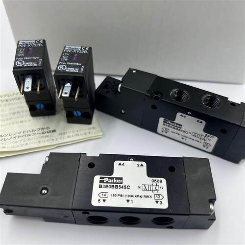 原装正品日本Parker派克电磁阀B3E0BB545C/P2E-KV32B现货销售询价