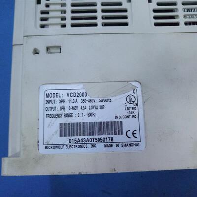 拆机变频器 VCD2000-A4T0022B 380v 2.2kw包好询价
