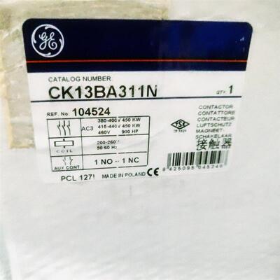 GE通用接触器 CK13BA300  CK13BA311N   1250A  220-240VAC/D询价