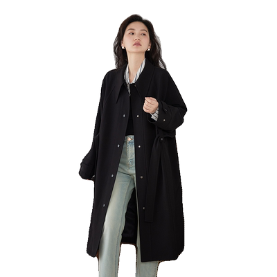 嘉茱莉长款英伦高级感风衣