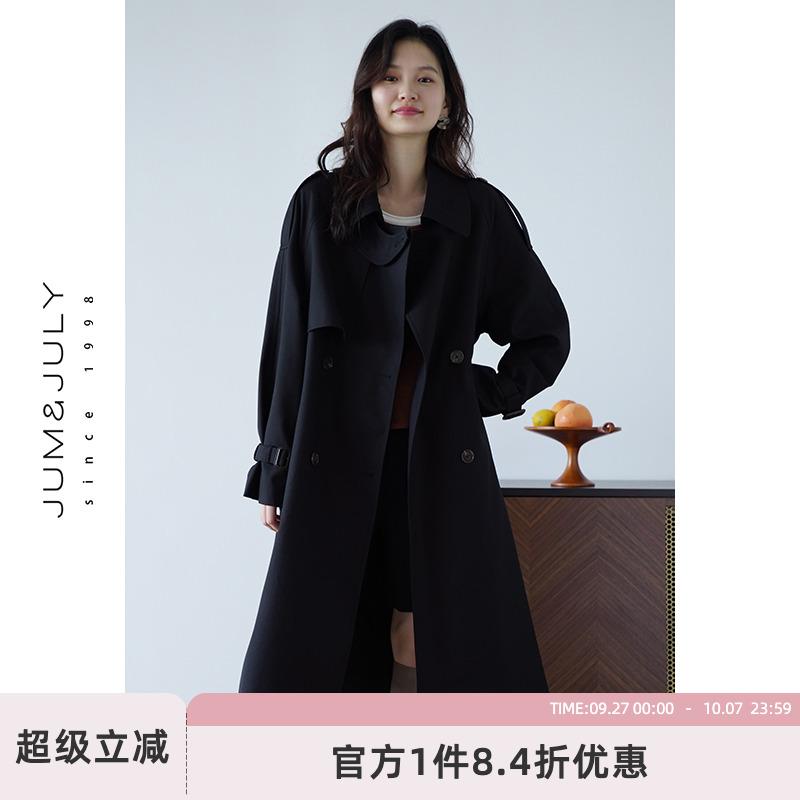 中长款风衣外套嘉茱莉韩系
