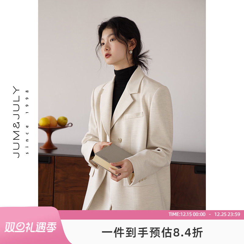 设计感长袖西服套装嘉茱莉