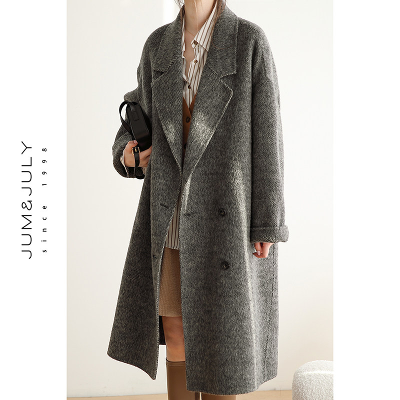 嘉茱莉2025秋冬新款双面呢大衣女中长款韩系高级感赫本风毛呢外套,女装/女士精品,毛呢外套,淘宝优惠券,粉丝福利购,淘宝优惠卷