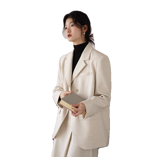 嘉茱莉2026春季新款小个子西装外套女薄款设计感西服裙西装套装