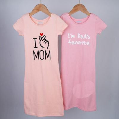 台湾进口女童夏款全棉印花连衣裙