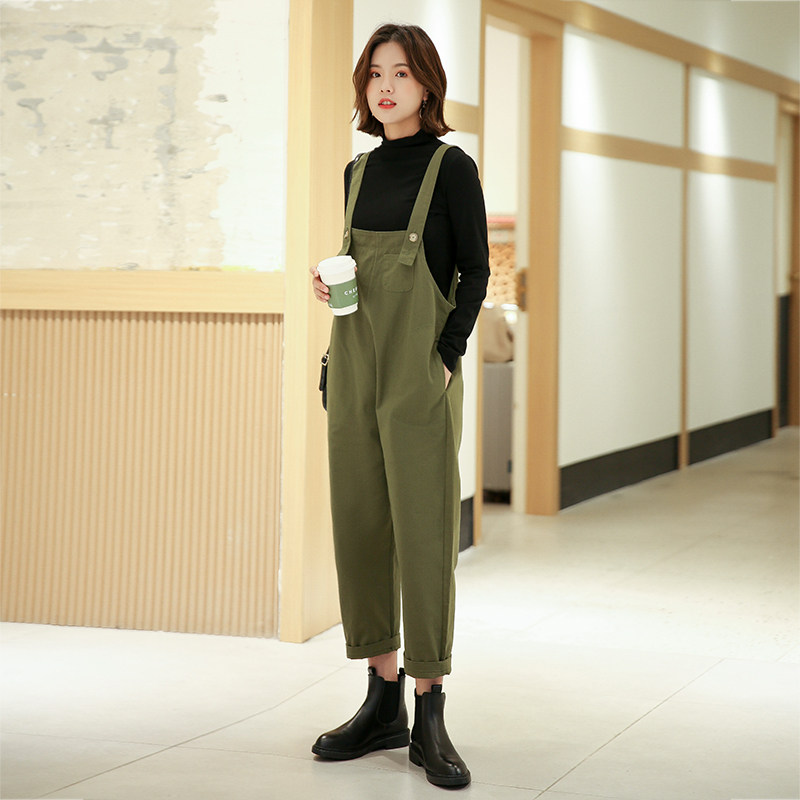 work clothes rompers Ninth pants 2020 spring and autumn new pattern Easy student Korean Edition Straight Casual pants Jumpsuitsin the Women's clothing/Boutique , Pants , Casual pants  category - from Buy2taobao.com to provide professional Taobao agent buy service