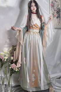 出租敦煌公主异域风情汉服女飞天改良西域神女汉元素古装沙漠套装