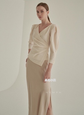 韩国直邮包邮2022年春夏女装东大门 nymph气质套头衬衫