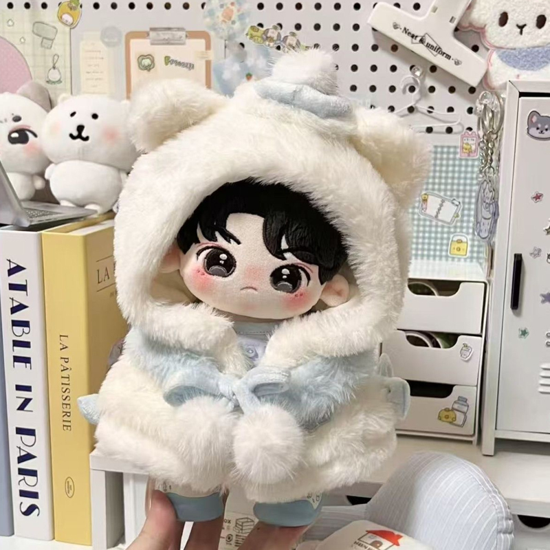 20厘米娃衣棉花娃娃娃衣冬季毛绒斗篷海体星体头套小斗篷替换娃衣