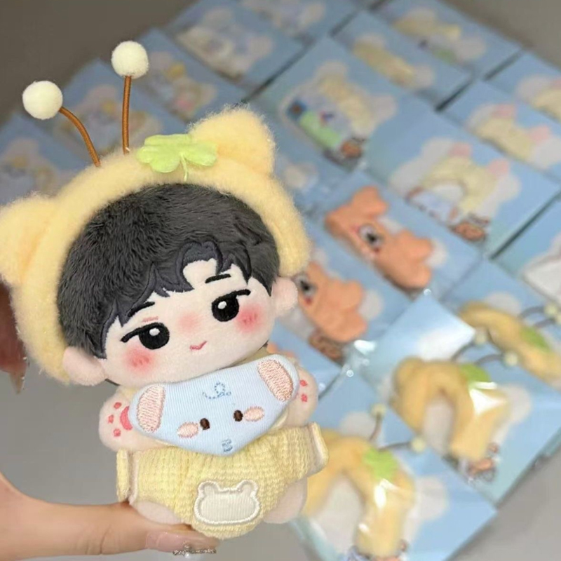 5cm10cm棉花娃娃“蜜蜂熊”娃衣可爱卡通毛绒玩偶着替