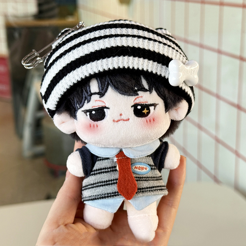 10cm娃衣棉花娃娃衣服键盘手衬衫帽子套装海星体大头体正常体可穿