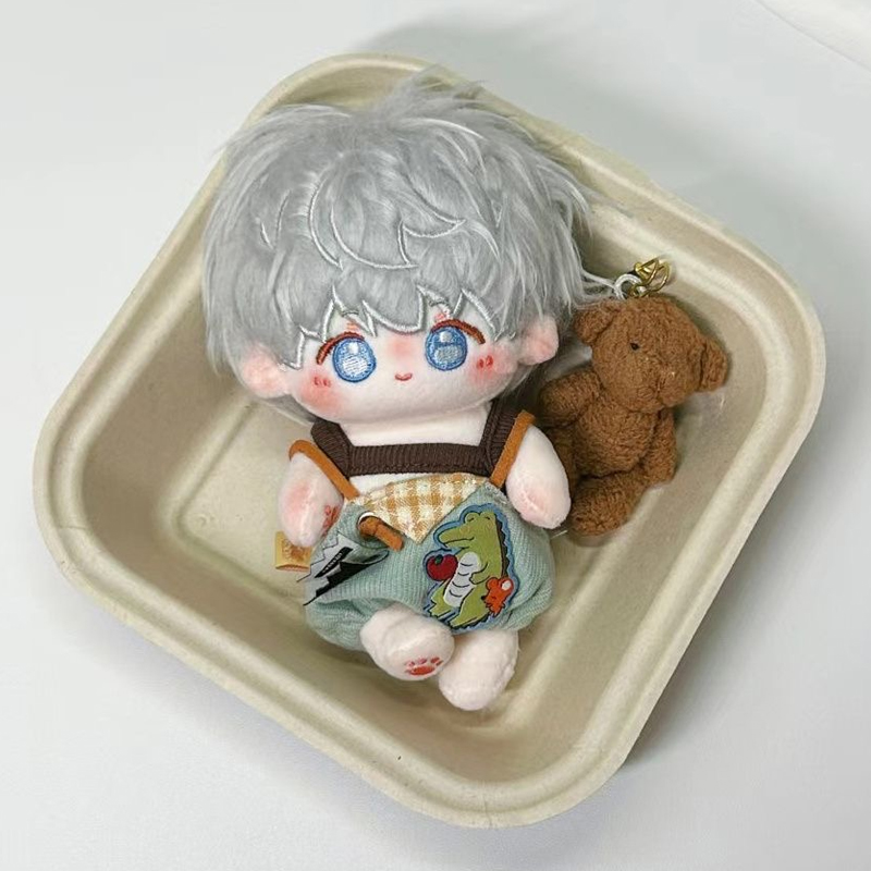 10cm棉花娃娃衣服金饼糖小鳄鱼背带裤diy套装玩具替换海星体娃衣