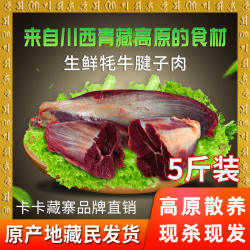 卡卡藏寨散养现杀新鲜藏牦牛肉腱子肉腿肉直销298元5斤顺丰包邮,