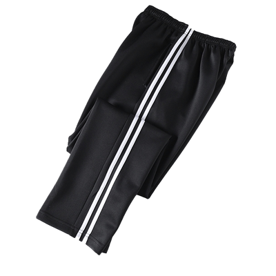 两道杠藏蓝色校服裤子