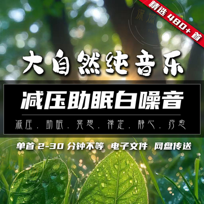 白噪音大自然纯音乐流水蛙鸟鸣叫声音减压助眠放松禅定瑜伽冥想