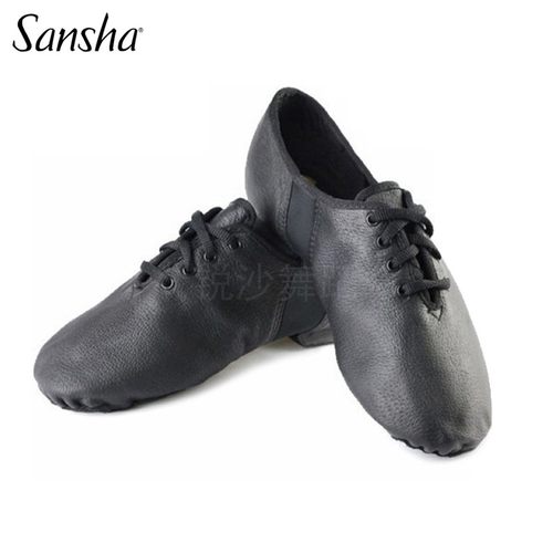 Sansha三沙真皮低帮软鞋爵士舞鞋
