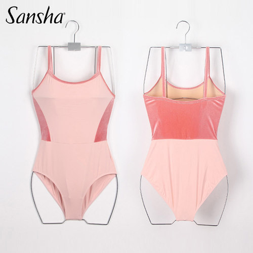 三沙Sansha芭蕾舞金丝绒吊带体服