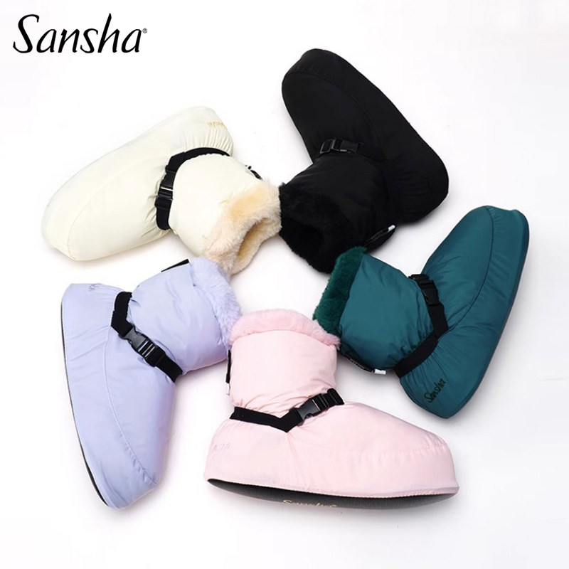 Sansha三沙舞蹈保暖靴加绒跳舞鞋