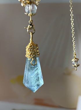 蓝萤石绕线灵摆｜手工灵摆 蓝萤石 绕线 小众礼物 一图一物～