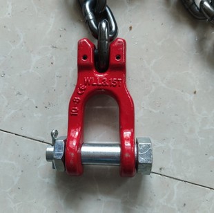 H型链条连接器链条卸扣欧姆环x型羊角连接扣链条配件可调节起重钩