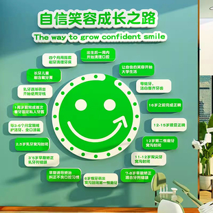 牙科医院文化墙贴创意氛围装饰布置背景墙面门诊口腔注意事项贴纸