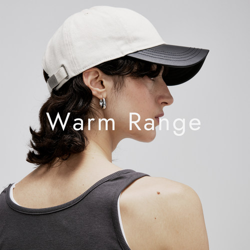 Warm Range 加大加深显脸小复古皮拼帆布撞色棒球帽