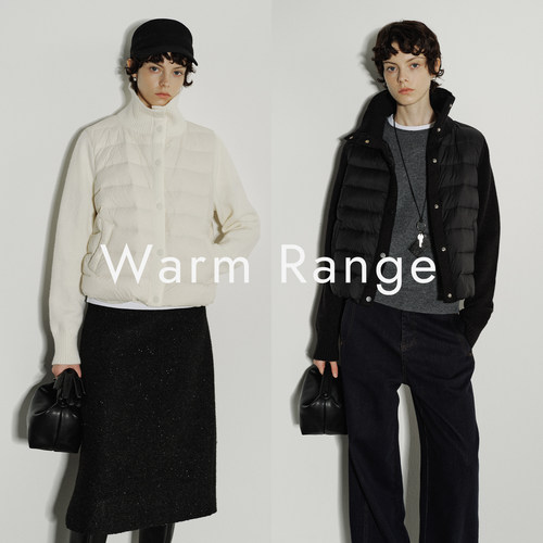 Warm Range「轻暖计划」针织拼接排骨羽绒外套