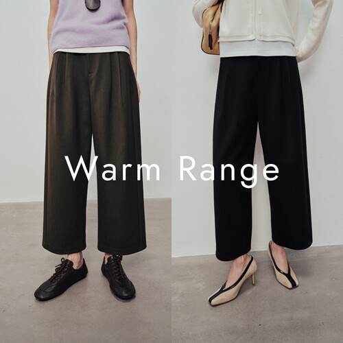 Warm Range 天丝羊毛九分直筒西裤女