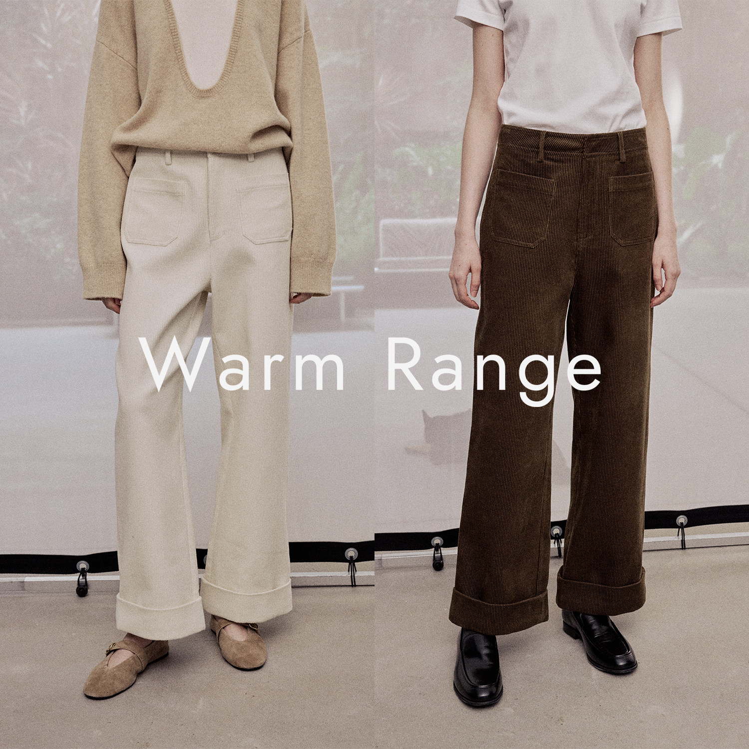 Warm Range 灯芯绒卷休闲裤