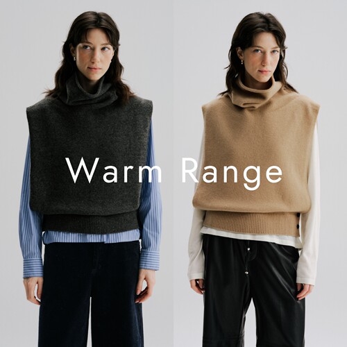 Warm Range 绵羊毛堆堆领廓形背心马甲