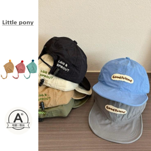 婴儿帽子春春夏款 速干鸭舌帽儿童软檐户外防晒棒球帽 男女宝宝薄款