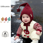 婴儿冬季 两件套 男女宝宝可爱条纹加绒上衣夹棉加厚背带裤 新款 套装