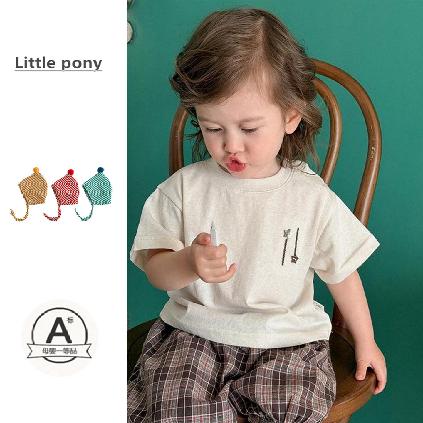 儿童裤子2026夏季新款男女童韩版休闲格子短裤灯笼五分裤短袖套装