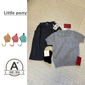 男女宝宝春夏套装 两件套 休闲大屁屁裤 2026新款 婴幼儿针织POLO衫