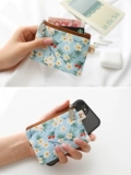 Маленький бумажник, свежая небольшая сумка, ткань, картхолдер, кошелек, сумка через плечо, монеты, сумка-органайзер, цветочный принт