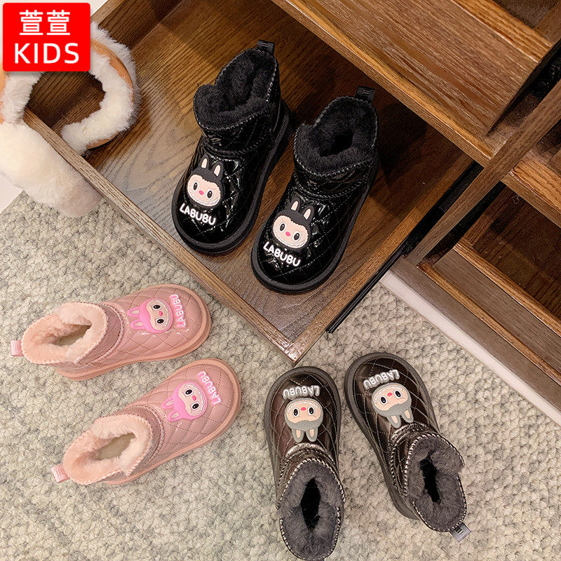 儿童雪地靴女童靴子加绒加厚宝宝面包鞋女童鞋2025新款冬季大棉鞋,童鞋/婴儿鞋/亲子鞋,雪地靴,淘宝优惠券,粉丝福利购,淘宝优惠卷