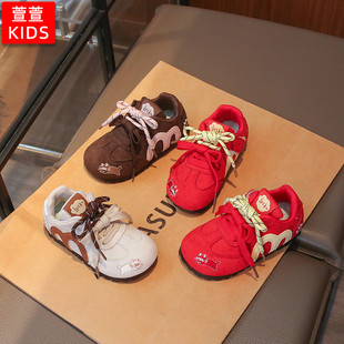 魔术贴儿童鞋子春秋女童运动鞋2026新款春款男童板鞋软底宝宝春鞋