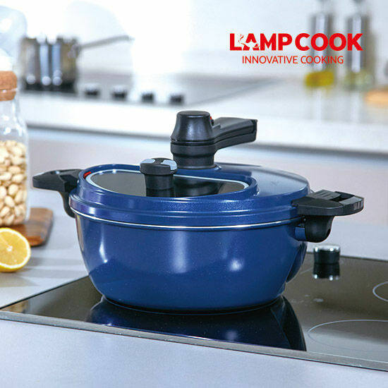 韩国原装进口正品LAMP COOK 自动搅拌炒锅汤锅不粘锅燃气用电磁炉
