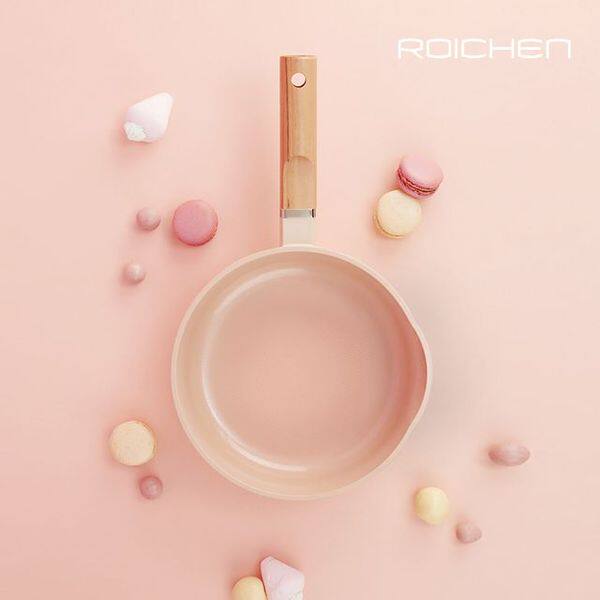 韩国原装进口正品ROICHEN辅食锅不粘汤锅平底煎锅炒锅多功能