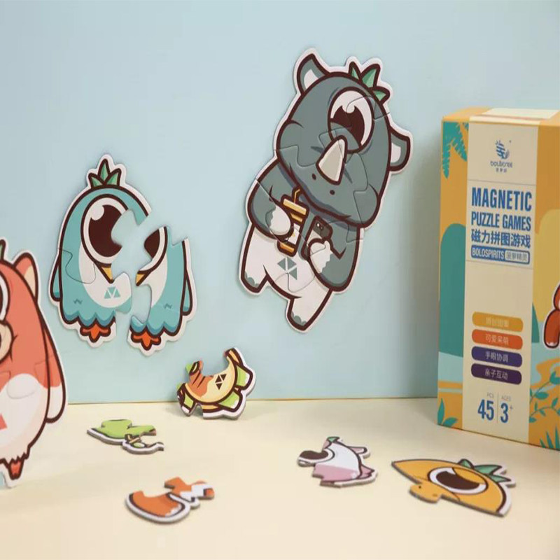 菠萝树磁力动物拼图游戏儿童益智早教菠萝精灵小宝宝启蒙玩具
