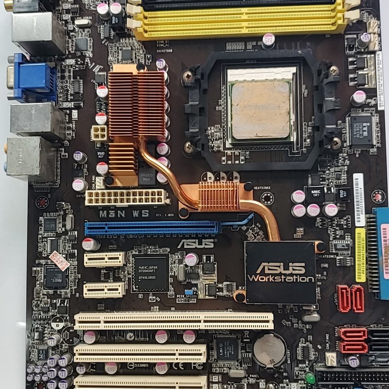 议价华硕AM2主板M3N WS双网口集成显卡测试完好