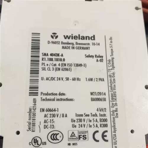 议价wi668land全继电器。安SDe-96052 NA 4043K