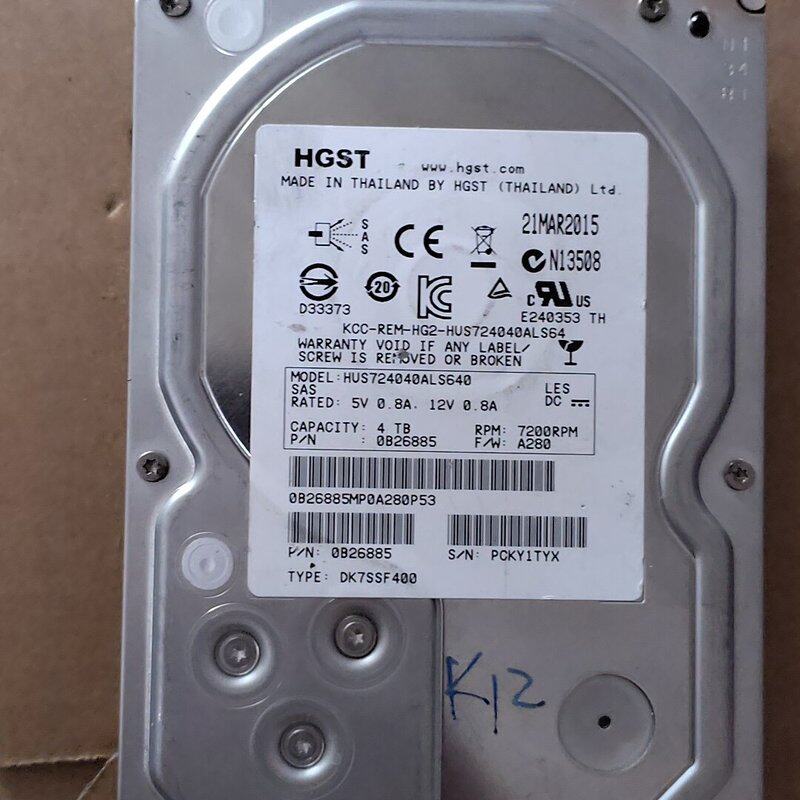 议价HGST HUS724040A640 4TB SAS坏盘