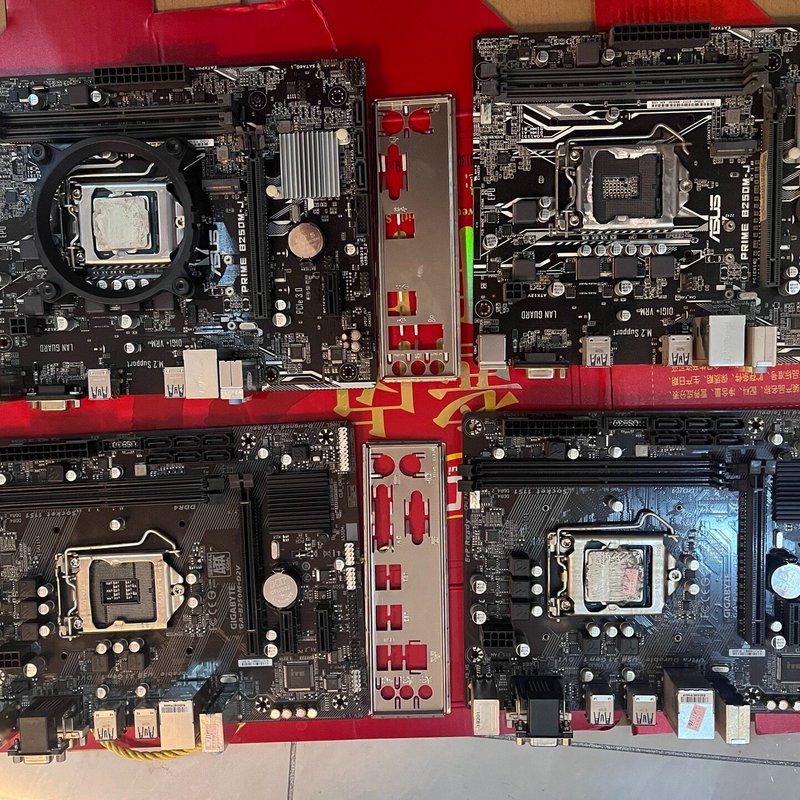 议价华硕 技嘉 B250M主板 共7张