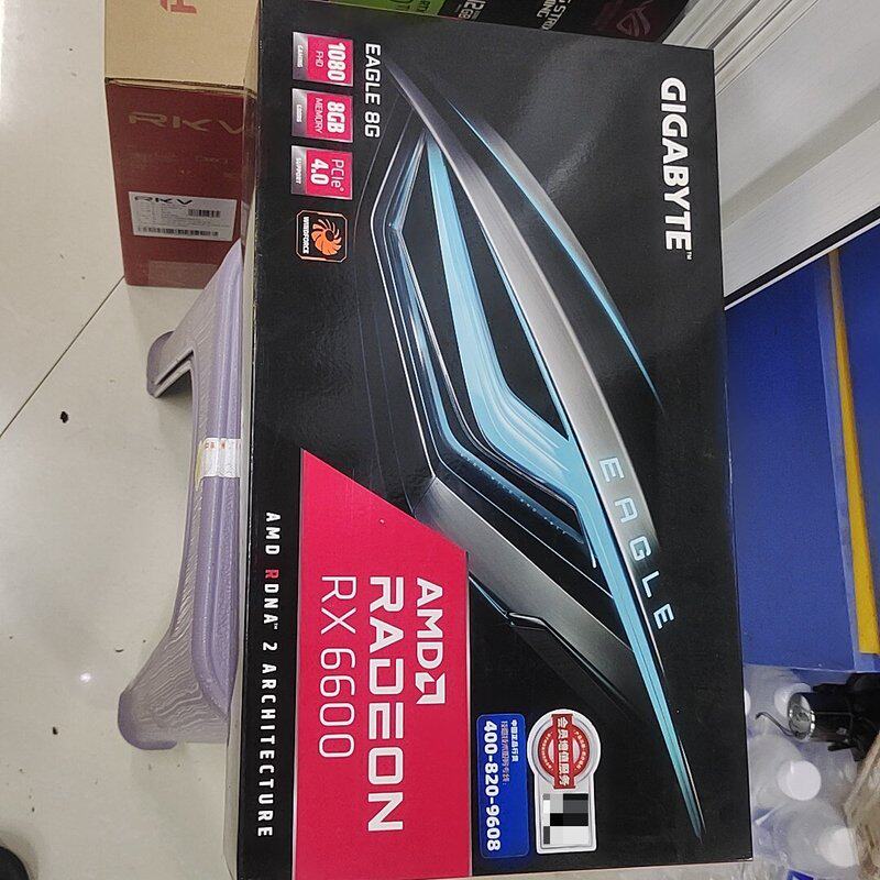 议价技嘉RX6600 EAGLE 8G显卡盒子。三风扇的,包邮非