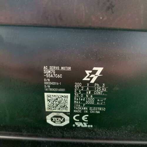 议价AC伺服马达，型号SGM7G-55A7C6C，5.5kW