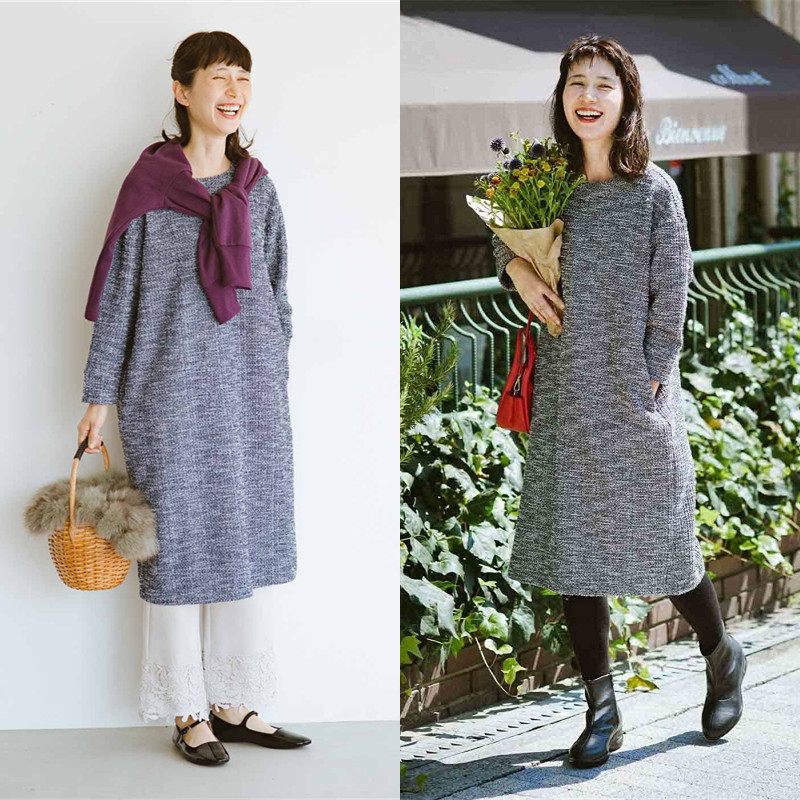 优雅A版连衣裙粗花呢显瘦百搭