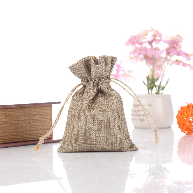 蚁窝可印logo 定做束口袋 咖啡色小麻布袋咖啡麻袋 棉布袋 棉麻袋