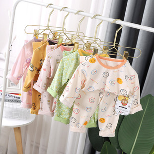 新款中大童无骨男女款莱卡面料家居服舒适弹性两件套装