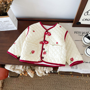 2023秋冬女童加绒连帽外套韩版中小童保暖时尚新品